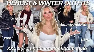 HERBST & WINTER OUTFIT INSPO 🍂 try-on haul stockholmstyle: brandy melville, gina tricot