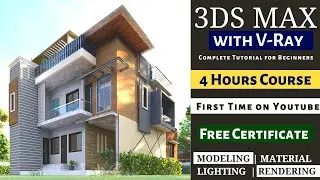 3DS MAX Course for Beginners | 3DS MAX with V-Ray | Modeling, Material, Lighting & Rendering