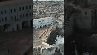 CAPE COST CASTLE OF GHANA DRONE VIEW#castle#birdeyeview #livinginghana #ghananews#dronevideo