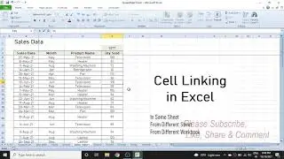 Cell Linking Tutorial in Excel (How to Link Cells in Excel Data)