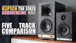 Klipsch The Sixes vs Audioengine HD6  ||  5 Track Comparison