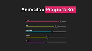 How To Make Animated Progress Bar Using HTML And CSS | Skills Progress Bar Design