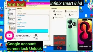 infinix smart 8 hd Frp lock remove AMT tool spd cpu #infinixsmart8hdfrpbypass #infinixx6525frpremove