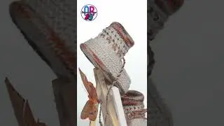 Babyschuhe, пинетки ботиночки "бусинки", спицами #Shorts #Knitting