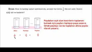 4.sınıf kesirlerle toplama (ders kitabı üzerinden anlatım)