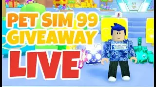 🔴 LIVE 🔴 HUGE DIAMOND GIVEAWAY??? - PET SIM 99 #petsim99 #petsimgiveaway