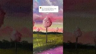 Candy floss trees 🍬 #painting #candyfloss #canvaspainting #suggestions