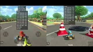 CEMU BETA vs YUZU | ANDROID | Mario Kart 8 | Snapdragon 865 | RETEST