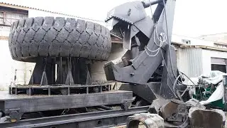 Ножницы для резки крупногабаритных шин на фрагменты с размером шин от 21.00-33 до 59/80R63