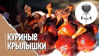 🔥🐓 КРЫЛЫШКИ в вишневой глазури на кедровой дощечке. Chicken lollipops