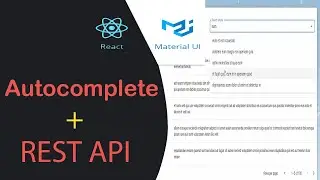 React MUI Autocomplete with API call | React Autocomplete onchange event