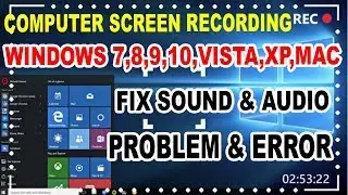 how to fix audio & voice recording problem while Screen Recording on Desktop,Computer,Laptop