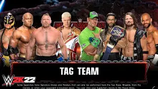 TEAM Brock Lesnar vs. TEAM Roman Reigns | 8-Man TAG TEAM Match | WWE 2K22 | 4K