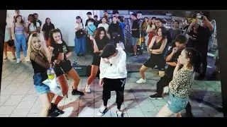 RED SPARK. 'GENTLEMAN' COVER. ENJOYING FANTASTIC HILARIOUS HONGDAE BUSKING. WITH ONLOOKER.
