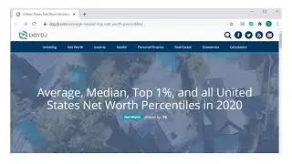 J1) Mean vs Median Net Worth in the US