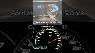 Ford Mustang GT vs Chevrolet Corvette ZR1  #shorts #ford #chevrolet #mustang #corvette #acceleration
