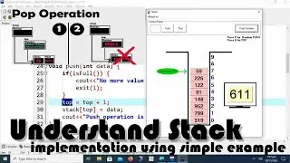 Stack Data Structure in C++ using link list and array