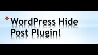 WP Hide Post Plugin: How to Hide Posts on Your Blog