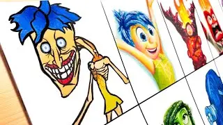 Drawing INSIDE OUT 2 : Creepy Inside Out 2 Characters | Among Us