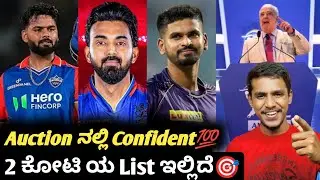 IPL 2025 list of players with 2 Crore base price in auction Kannada|IPL 2025 auction analysis