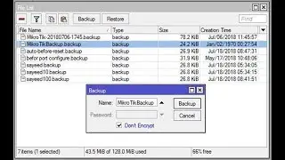 MikroTik Backup and Restore Configuration using Winbox