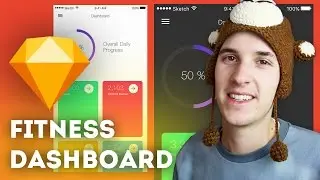 Fitness Dashboard User Interface • Sketchapp Tutorial / Sketch 4 Tutorial