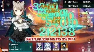 Lynette C0 Lv 90 Talents Lv 6 DPS Build - 100% Crit Rate 4.0 Floor 12  Showcase