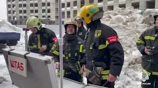 Штаб ликвидации пожара в новой Москве
