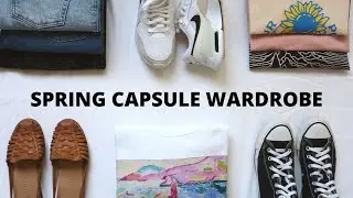 my minimal spring capsule wardrobe: 37 items, fresh + casual style, soft pastel color palette