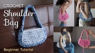 Crochet Shoulder Bag Tutorial for Beginners - EASY & FREE Pattern