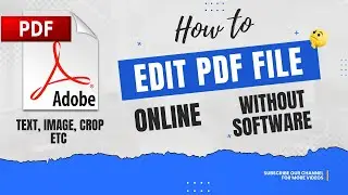 How To Edit PDF File Online | Free PDF Editor