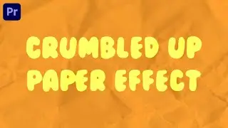 Crumbly Paper Animation | Premiere Pro Tutorial