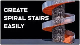 Create Spiral Stairs Easily | Blender 3.6 Beginner tutorial