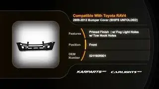For Toyota RAV4 Bumper Cover 2009-2012 Front Base Model