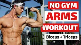 No Gym Arms Workout for Biceps & Triceps - 15 min Follow Along, Dumbbells Only