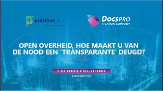 Webinar open overheid, hoe maakt u van de nood een 'transparante' deugd