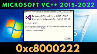 [SOLVED] Microsoft Visual C++ 2015-2022 installation error 0xc8000222 | Unspecified error 0xc8000222