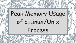 Peak Memory Usage of a Linux/Unix Process