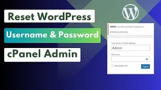 How to Recover WordPress Username and Password from cPanel | WordPress Admin Password lost