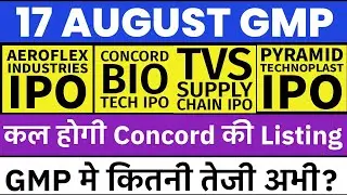 AEROFLEX INDUSTRIES IPO GMP | CONCORD BIOTECH IPO GMP | PYRAMID TECHNOPLAST IPO GMP 🔥