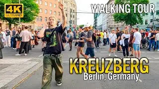 Kreuzberg, Berlin - Party people on the streets (Myfest)! Germany 4K Walking Virtual Tour