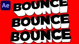 3D Bounce Text Animation in After Effects - After Effects Tutorial | No Plugins Required