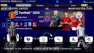 EFOOTBALL PES 2024 PPSSPP Full Update Transfers & Kits 2023/24 Real Faces Camara PS5 English Version