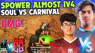 iQOOSouL SPOWER Almost 1v4 CARNIVAL 😳 SouL SPOWER vs GOBLIN 🔥 Team SouL 🚀