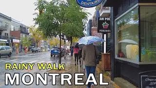 Montreal Walk | Le Plateau Mont-Royal - Rainy Autumn Day - October 2023