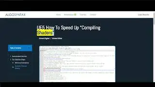 Unreal Engine How To Speed Up Compiling Shaders Video