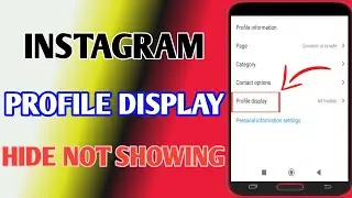 Instagram Profile Hide Display Not Showing // How To Find Instagram Profile Display Hide