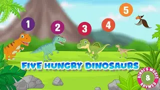 Five Hungry Dinosaurs | Learn Counting Numbers | Nursery Rhymes | Bindis Music & Rhymes