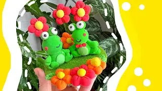 Лягушки  из воздушного пластилина