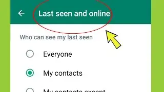 Whatsapp Last seen and online Settings